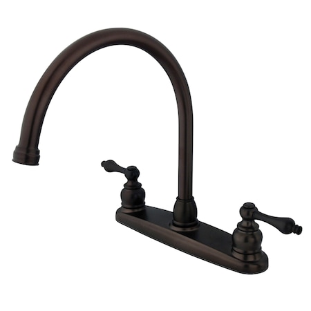 Kingston Brass Victorian 8" Centerset Kitchen Faucet, Oil Rubbed Bronze KB725ALLS